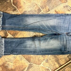 Judy Blue Distressed Hem Flare Jeans